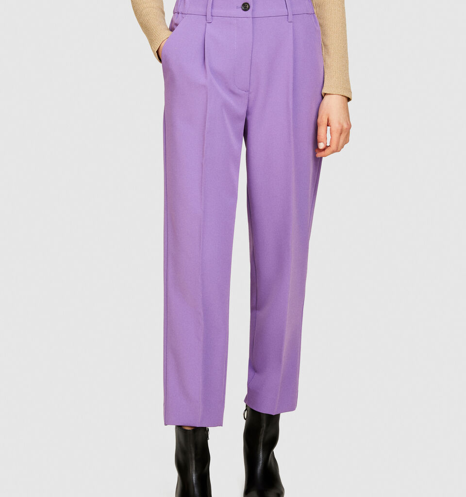 Solid color joggers - women's joggers - Lilac | Sisley image number 4